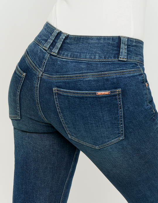 TALLY WEiJL, Jeans Blu a Vita Bassa a Zampa for Women