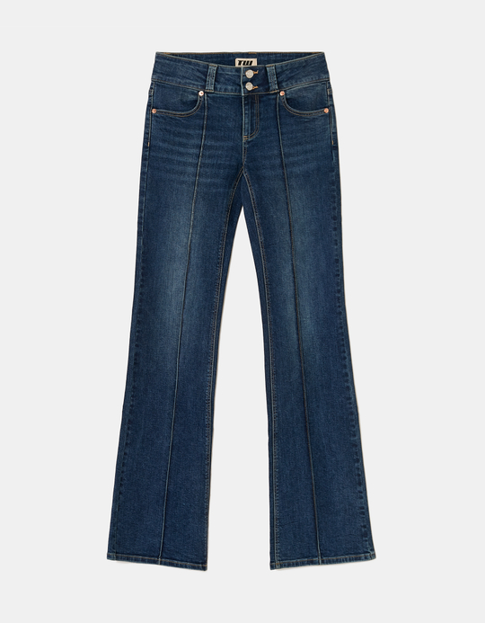 TALLY WEiJL, Jeans Blu a Vita Bassa a Zampa for Women
