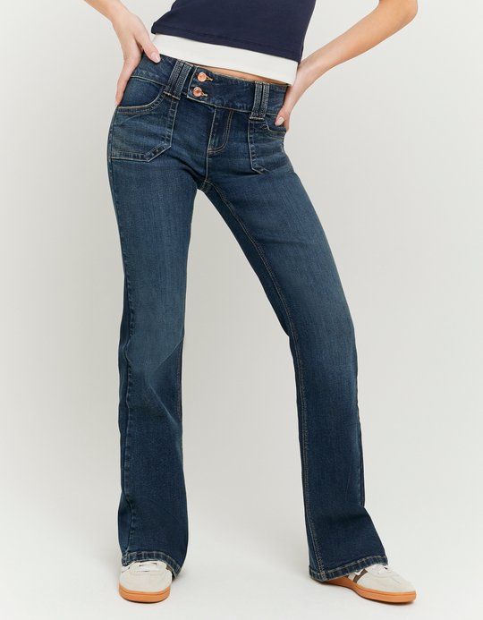 TALLY WEiJL, Blue Low Waist Flare Jeans for Women