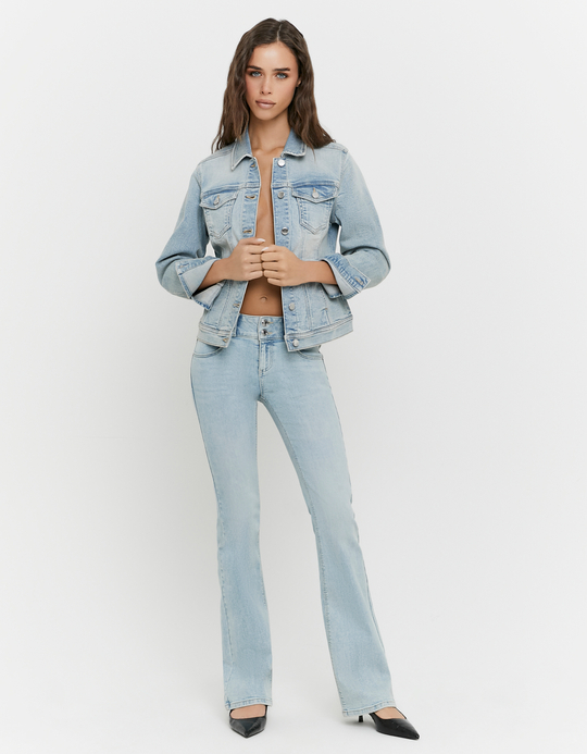 TALLY WEiJL, Blue Flare Jeans for Women