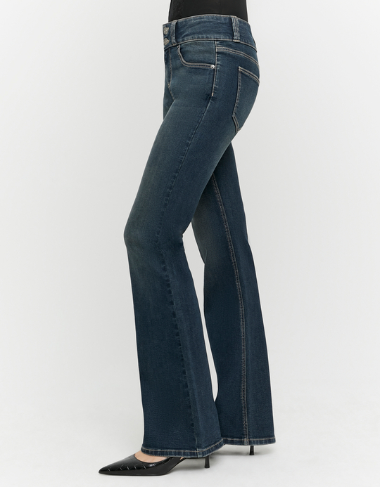TALLY WEiJL, Blue Low Waist Flare Jeans for Women