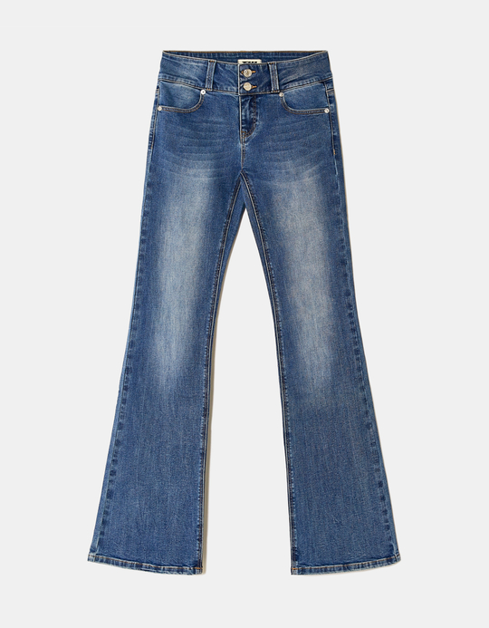 TALLY WEiJL, Blue Low-Waist Flare Jeans for Women
