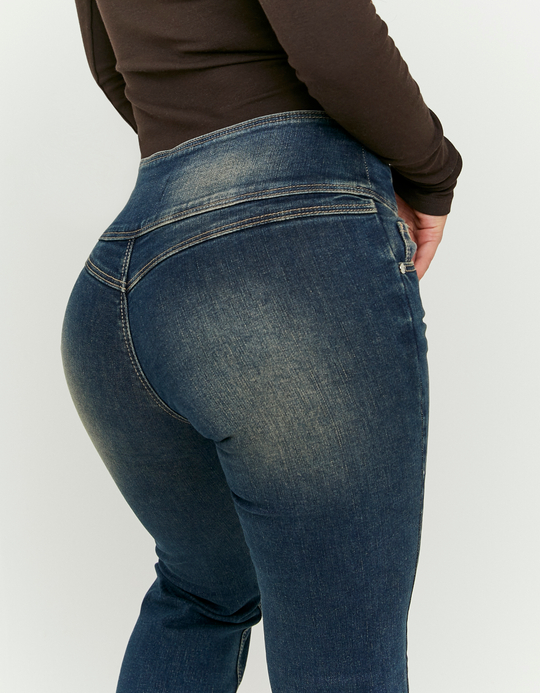 TALLY WEiJL, Blue Mid Waist Flare Jeans for Women