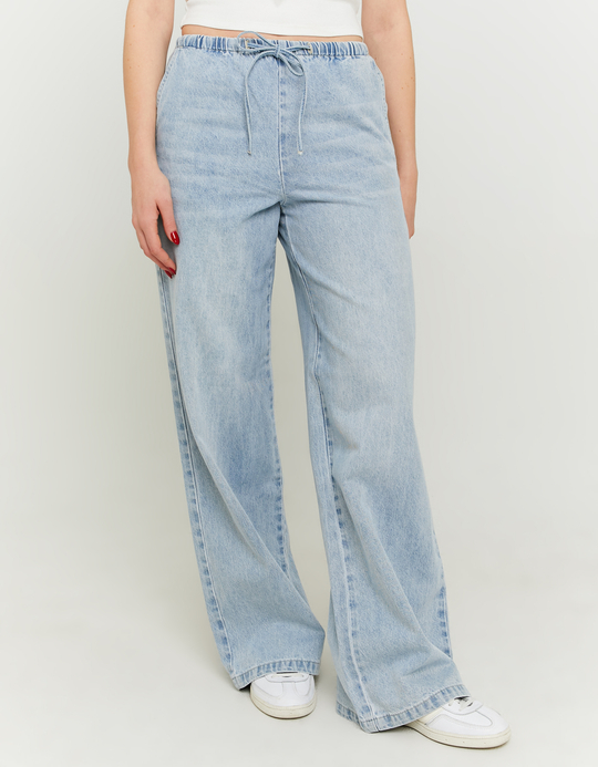 TALLY WEiJL, Hellblaue Wide Leg Pyjamas-Style Jeans for Women