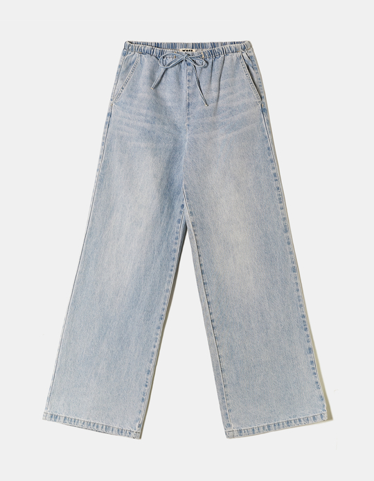 TALLY WEiJL, Hellblaue Wide Leg Pyjamas-Style Jeans for Women