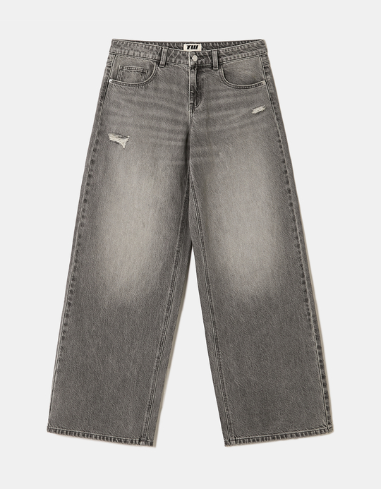 TALLY WEiJL, Graue Low-Waist Baggy Jeans for Women