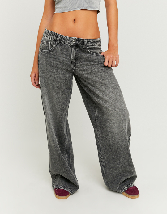 TALLY WEiJL, Graue Low-Waist Baggy Jeans for Women