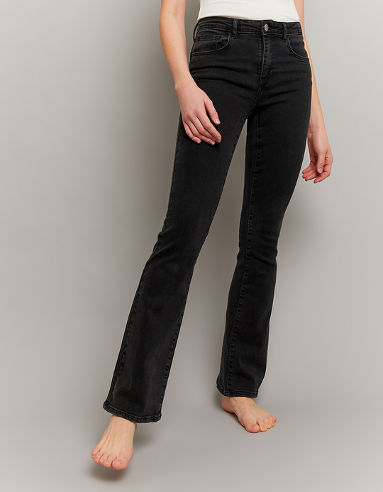 TALLY WEiJL, Mid Waist Push Up Flare Jeans for Women