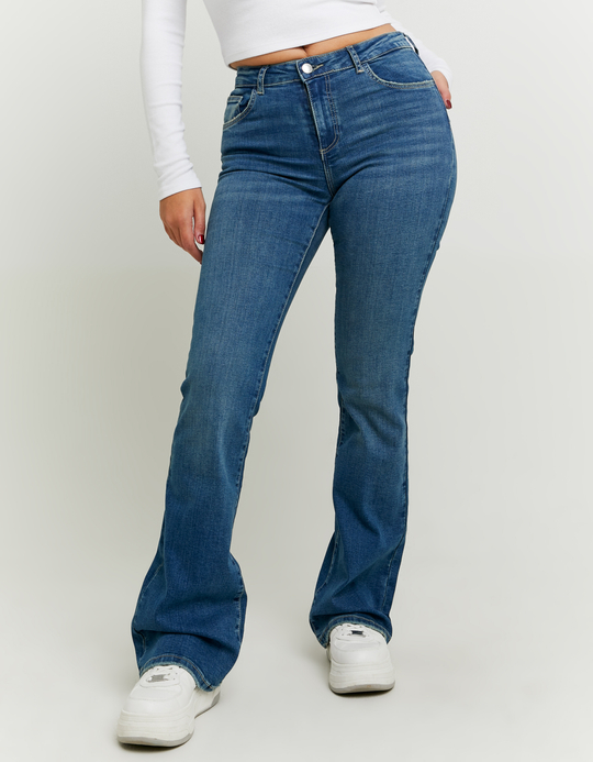 TALLY WEiJL, Dark Blue Push Up Flare Jeans for Women