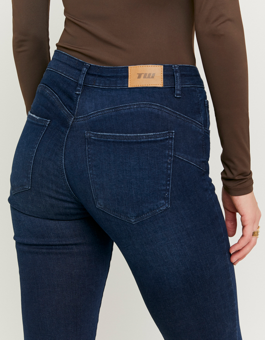 TALLY WEiJL, Jeans Flare a Vita Media Blu for Women
