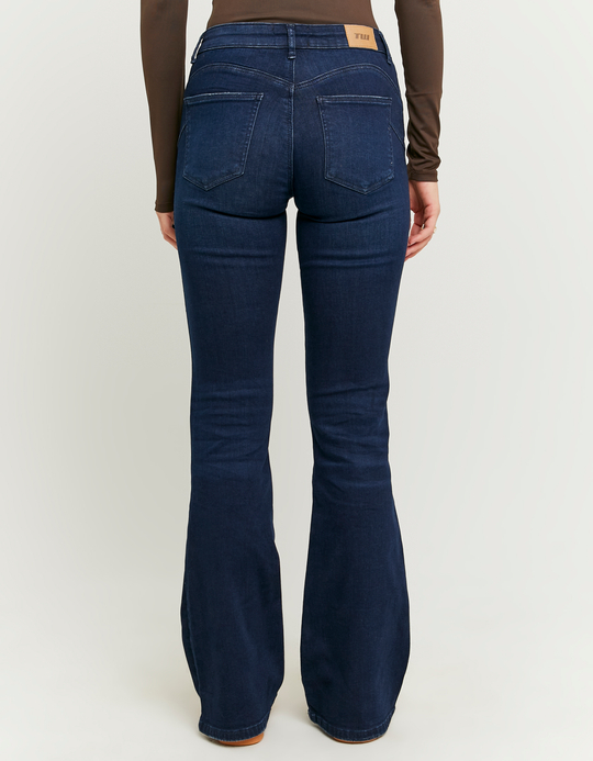 TALLY WEiJL, Jeans Flare a Vita Media Blu for Women