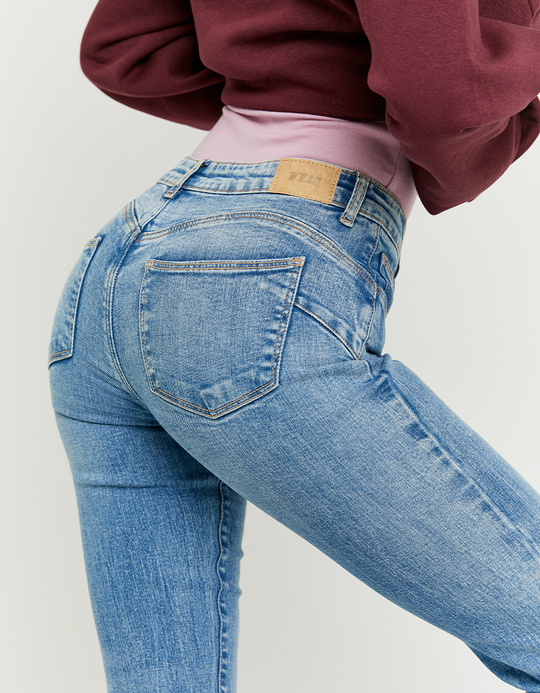TALLY WEiJL, Hellblaue Push-Up-Flare-Jeans for Women