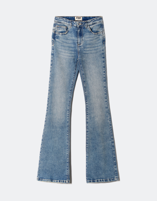 TALLY WEiJL, Hellblaue Push-Up-Flare-Jeans for Women
