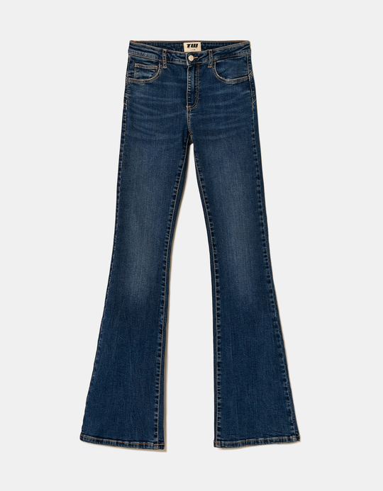 TALLY WEiJL, Blue Push Up Flare Jeans for Women