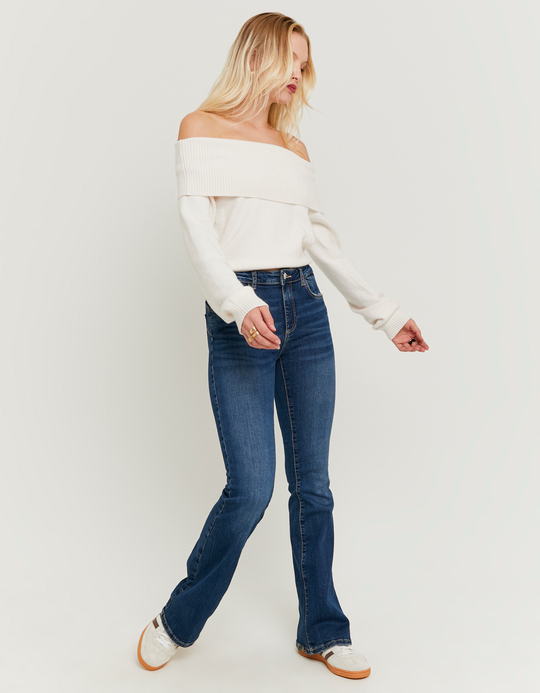 TALLY WEiJL, Blue Push Up Flare Jeans for Women