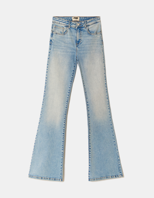 TALLY WEiJL, Jean Flare Taille Mi-Haute Bleu for Women