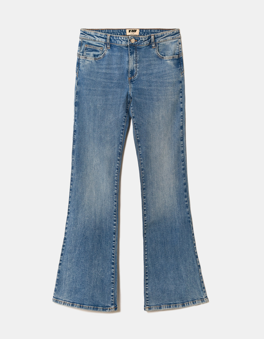 TALLY WEiJL, Blue Push Up Flare Jeans for Women