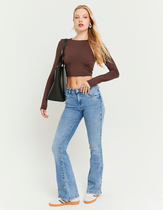 TALLY WEiJL, Blue Push Up Flare Jeans for Women