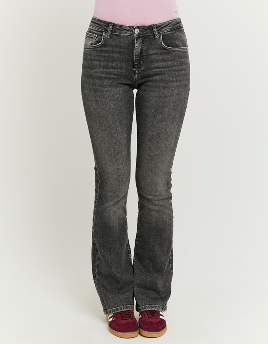 TALLY WEiJL, Grey Push Up Flare Jeans for Women