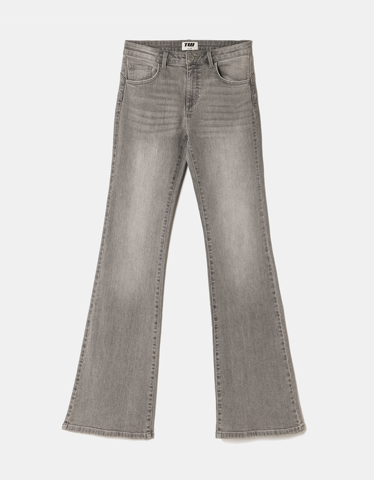 TALLY WEiJL, Graue Push-Up Flare Jeans for Women