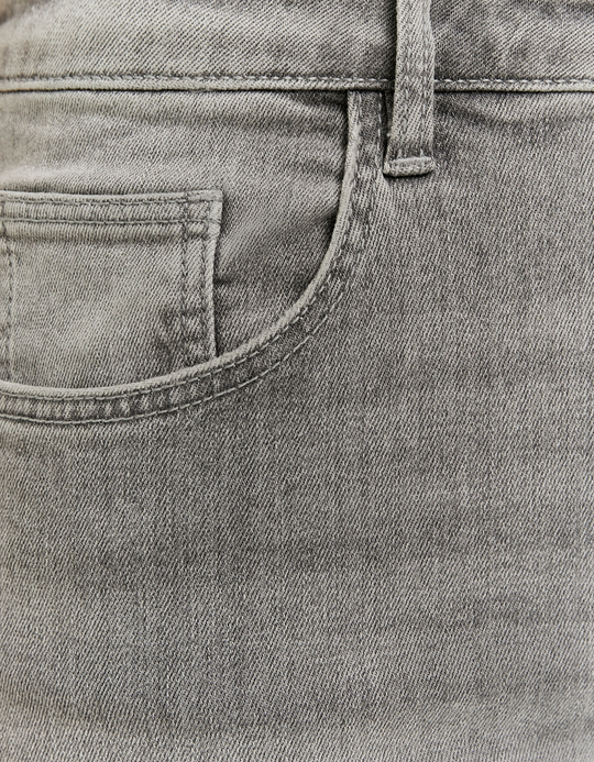 TALLY WEiJL, Graue Mid Waist Schlagjeans for Women
