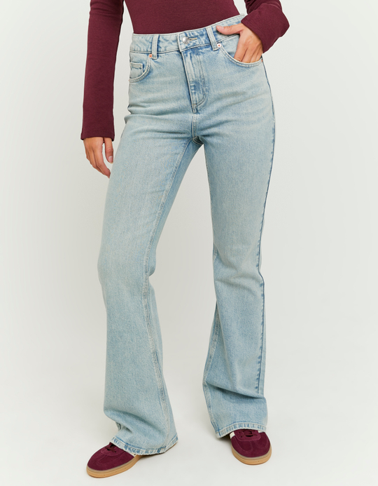 TALLY WEiJL, Blue High Waist Flare Jeans for Women