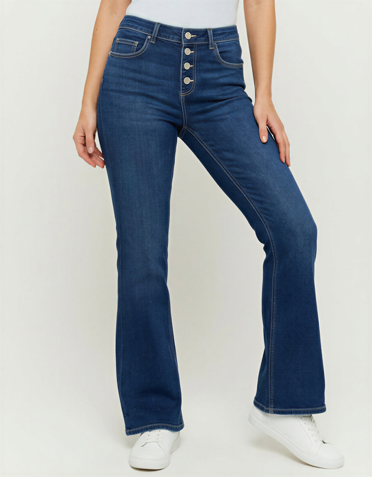 TALLY WEiJL, Jean Bleu Taille Haute Flare for Women