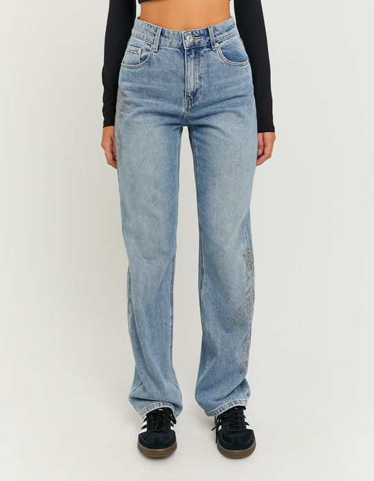 TALLY WEiJL, Blue Wide Leg Jeans for Women