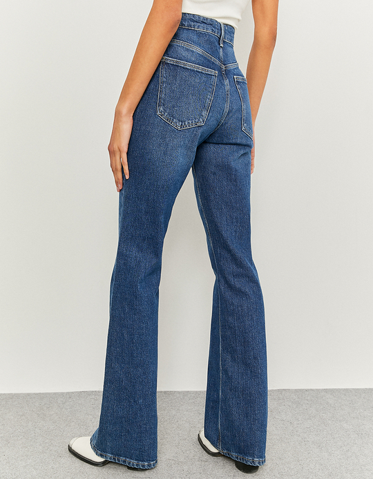 TALLY WEiJL, Niebieskie jeansy dzwony z wysokim stanem for Women