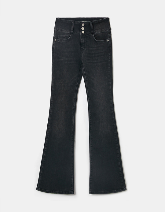 TALLY WEiJL, Schwarze High Waist  Flare Jeans for Women