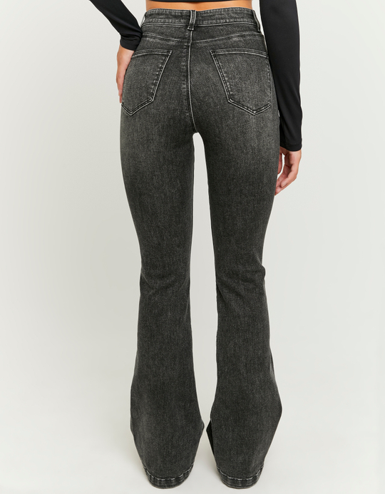 TALLY WEiJL, Jean Taille Mi-Haute Flare Gris for Women