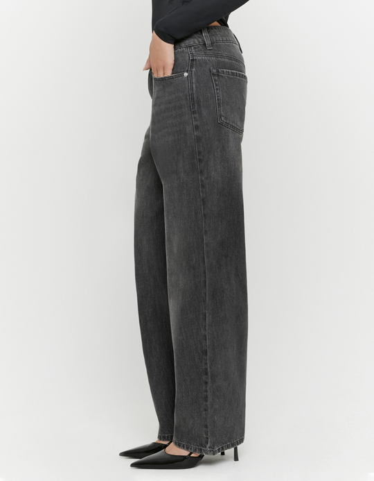 TALLY WEiJL, Black Barrel Jeans for Women