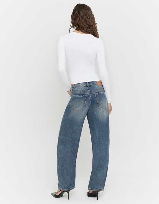 TALLY WEiJL, Blue Barrel Jeans for Women
