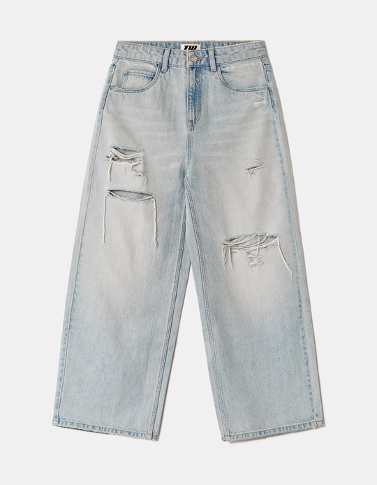 TALLY WEiJL, Jeans barrel azzurro chiaro a vita media for Women