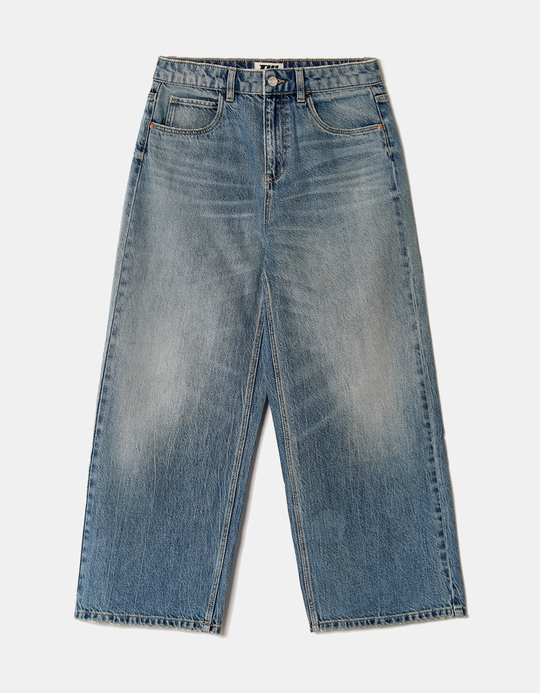 TALLY WEiJL, Blaue Mid Waist Barrel Jeans for Women