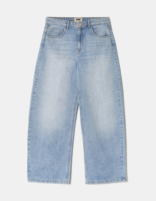 TALLY WEiJL, Jeans Barrel Blu Lavaggio Chiaro for Women