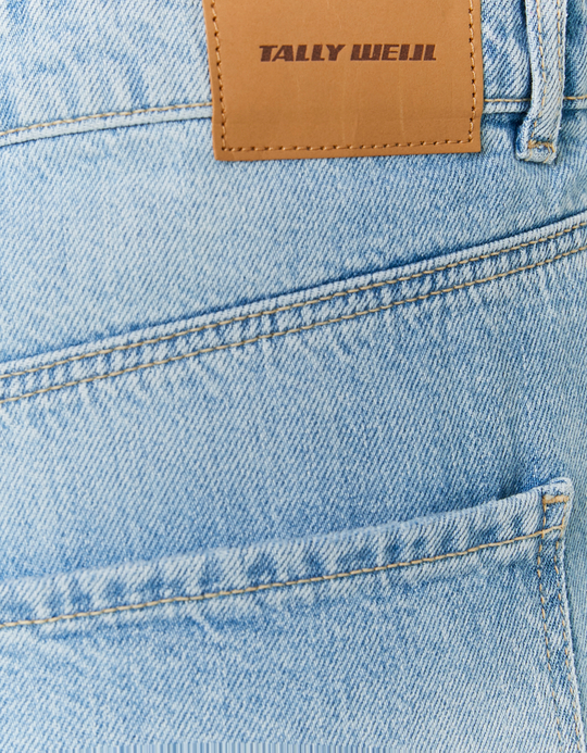 TALLY WEiJL, Jeans Barrel Blu Lavaggio Chiaro for Women