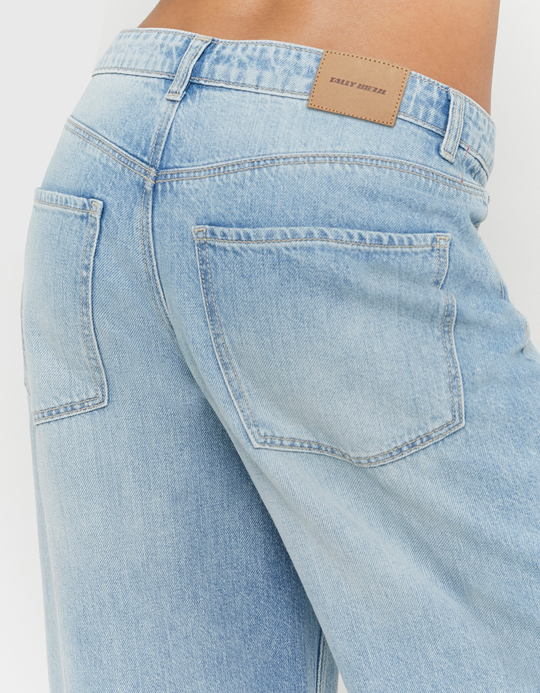 TALLY WEiJL, Jeans Barrel Blu Lavaggio Chiaro for Women