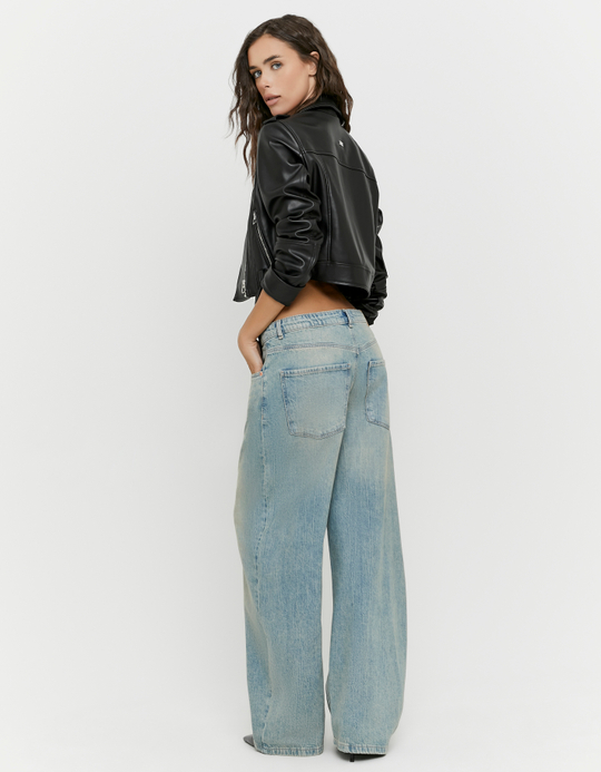 TALLY WEiJL, Jeans Barrel Blu Lavaggio Chiaro for Women