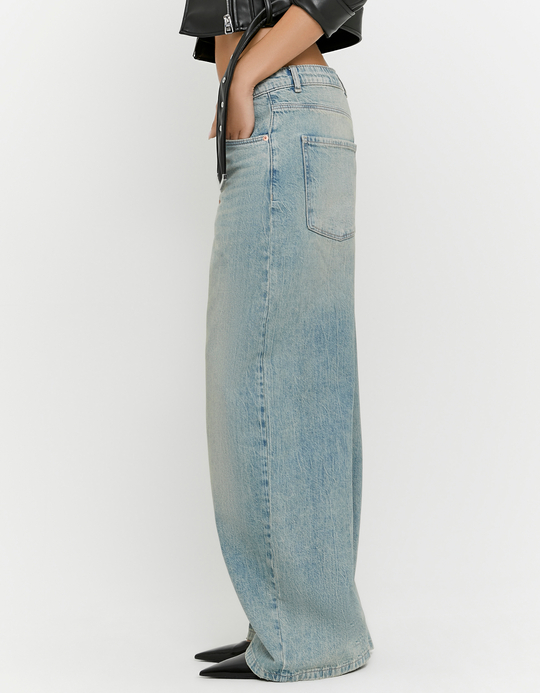 TALLY WEiJL, Jeans Barrel Blu Lavaggio Chiaro for Women