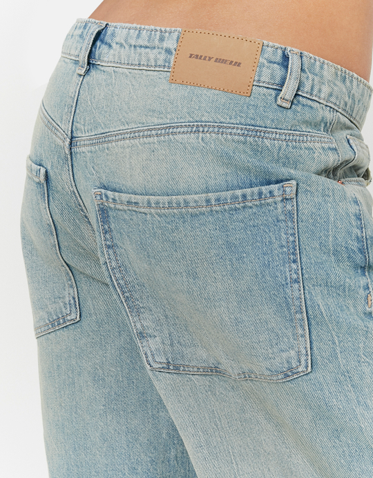 TALLY WEiJL, Jeans Barrel Blu Lavaggio Chiaro for Women
