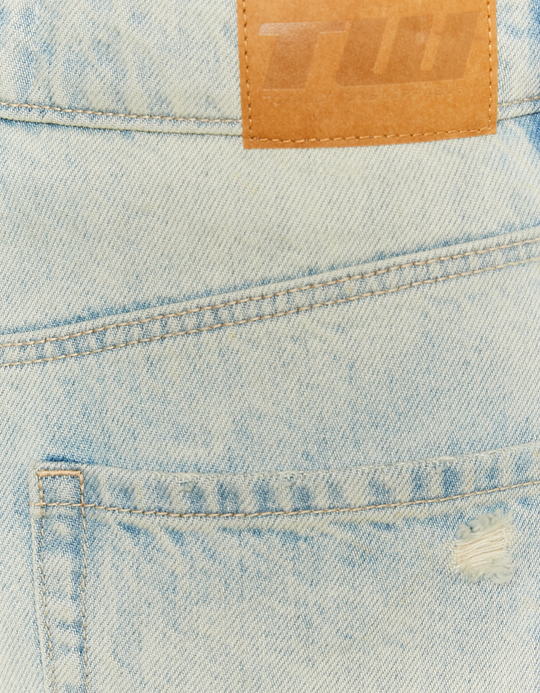 TALLY WEiJL, Jeans Palazzo a Vita Media con Strappi for Women