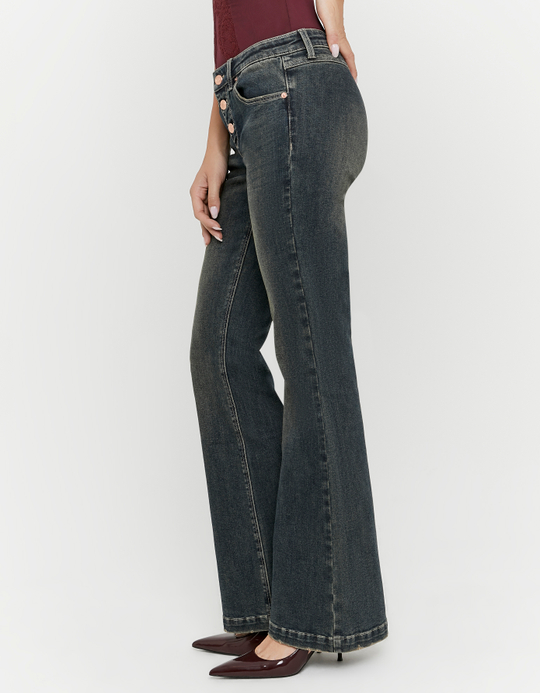 TALLY WEiJL, Blue Flare Jeans for Women
