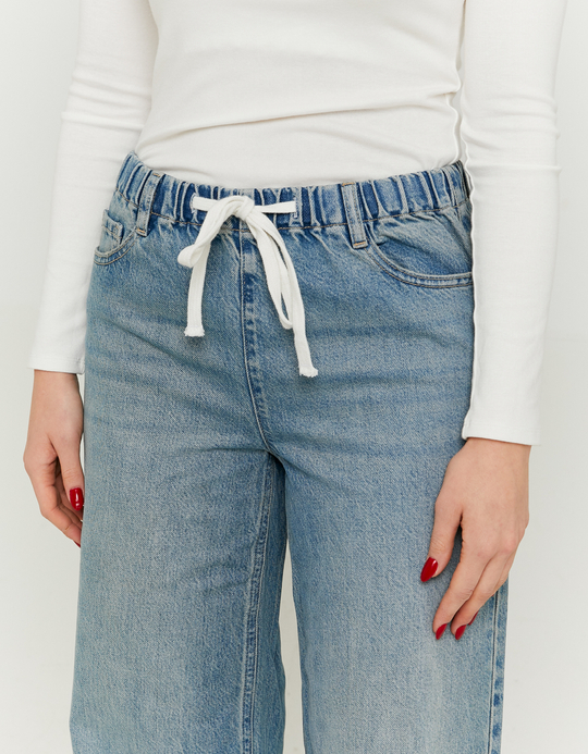 TALLY WEiJL, Jeans blu larghi legati in vita for Women