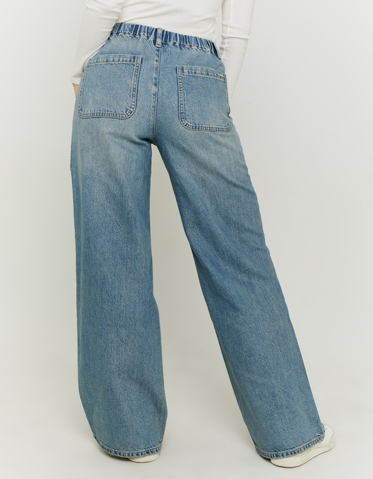 TALLY WEiJL, Jeans blu larghi legati in vita for Women