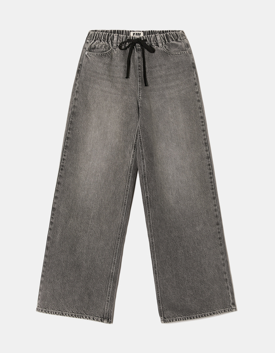 TALLY WEiJL, Grau Baggy Jeans in der Taille geknotet for Women