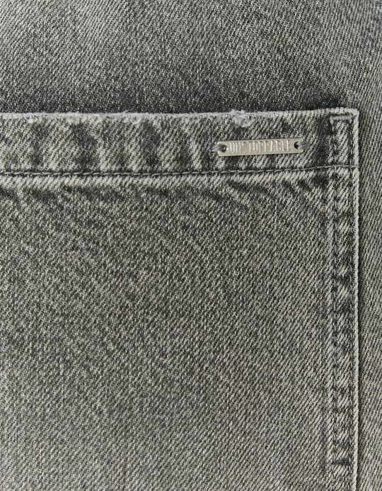 TALLY WEiJL, Grau Baggy Jeans in der Taille geknotet for Women