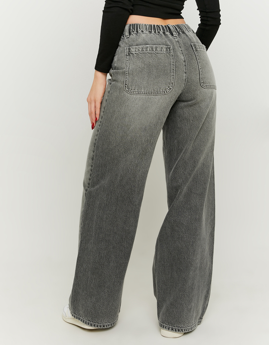 TALLY WEiJL, Grau Baggy Jeans in der Taille geknotet for Women