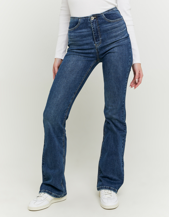 TALLY WEiJL, Blaue Low Waist Bootcut Jeans for Women