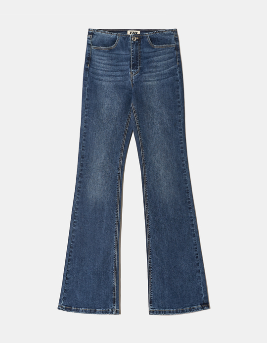 TALLY WEiJL, Blaue Low Waist Bootcut Jeans for Women